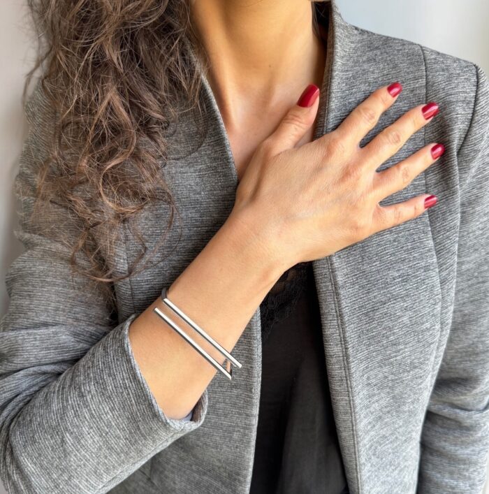 Bracelet "Argelys"- Argent rhodié – Image 3