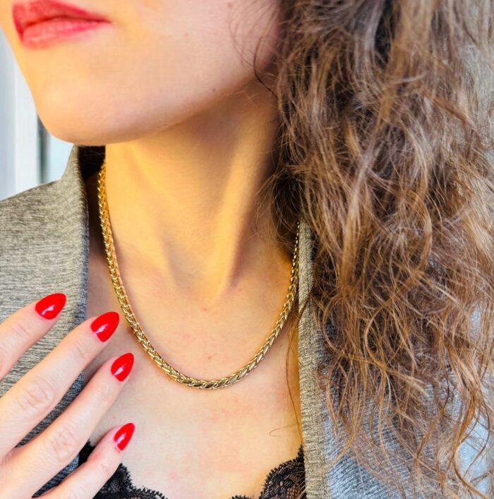 Collier "Luxara" - Maille palmier - Plaqué or – Image 4