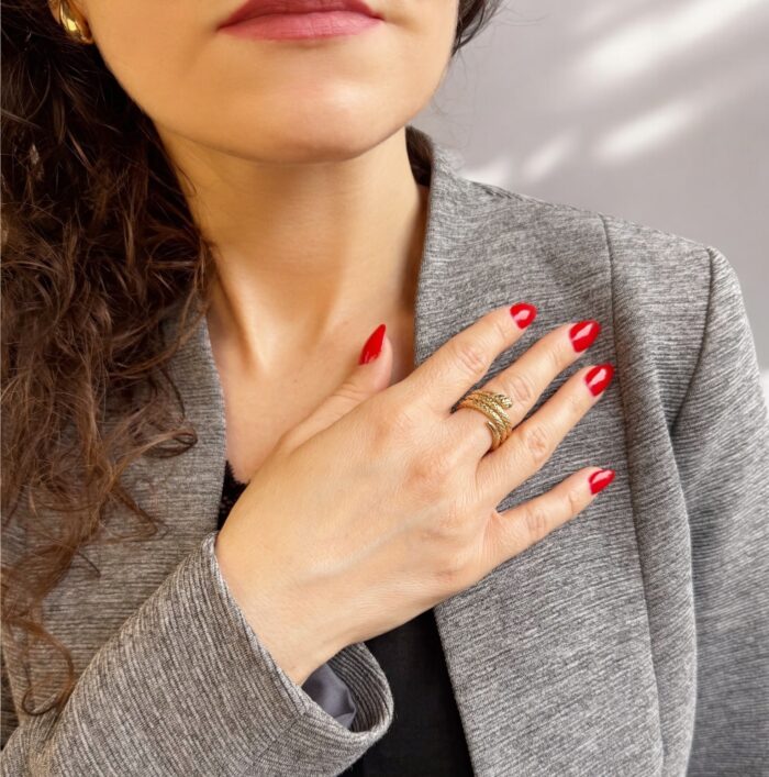 Bague "Serpenta" - Plaqué or – Image 4