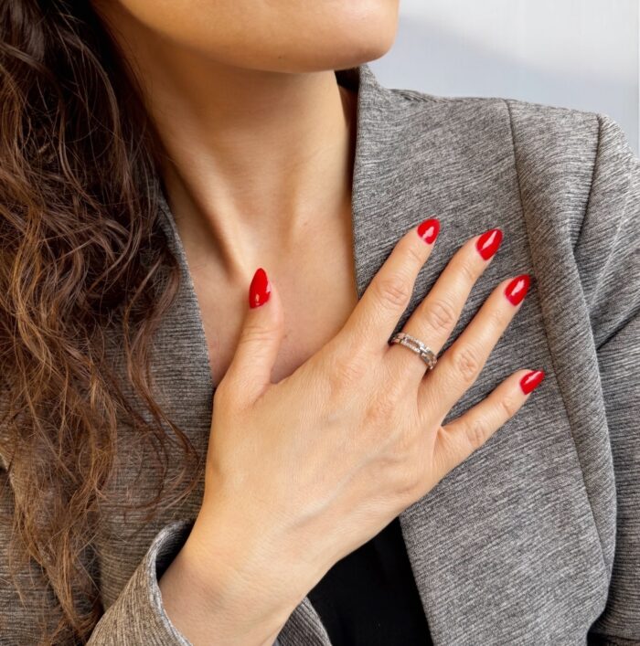 Bague "Urban" - Oxydes de zirconium - Argent rhodié – Image 3