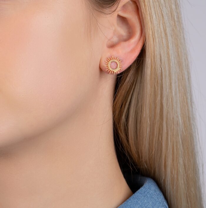 Boucles d'oreilles "Rayonna" - Plaqué or – Image 5