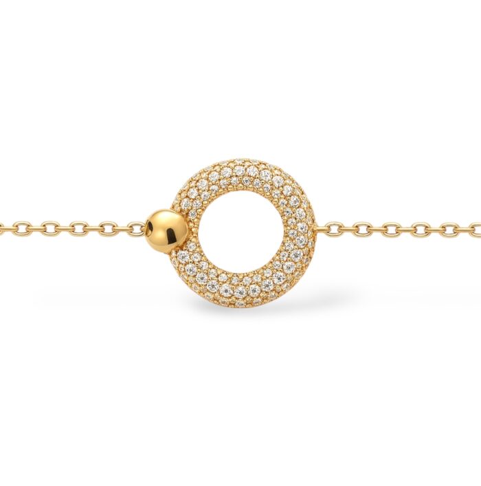 Bracelet "Cirale" – Oxydes de zirconium – Plaqué or