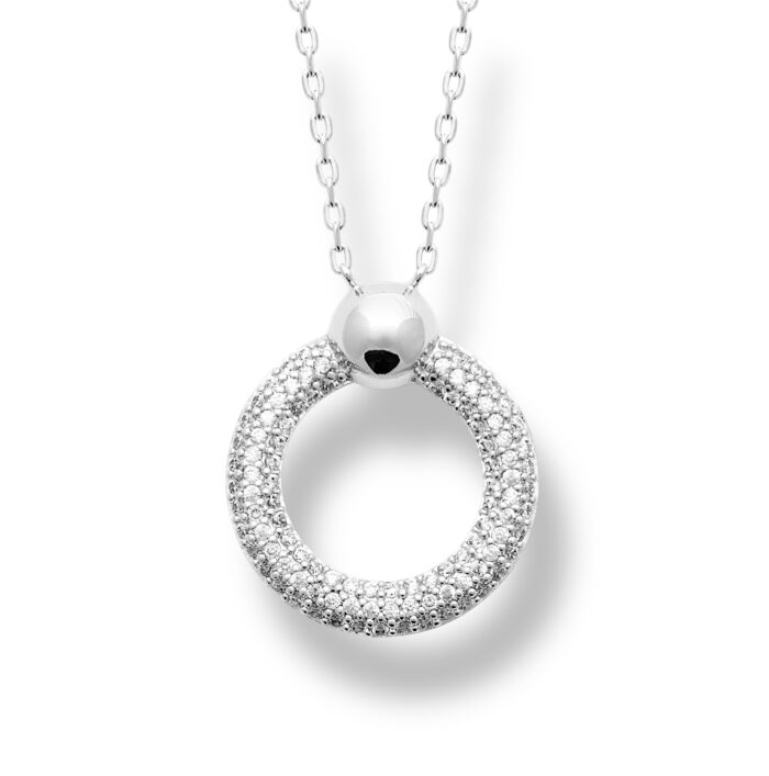Collier "Cirale" - Oxydes de zirconium - Argent rhodié