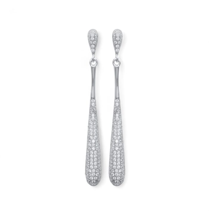 Boucles d'oreilles excellence - Oxydes de zirconium - Argent rhodié