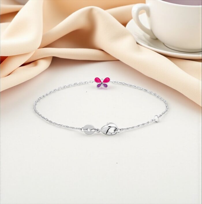 Bracelet "B3"- Laque violette et rose - Argent rhodié – Image 4