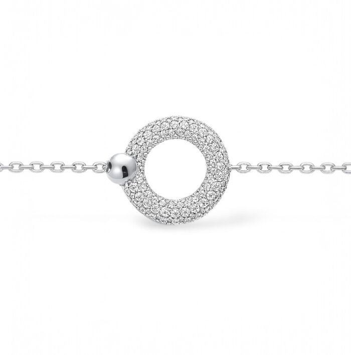 Bracelet "Cirale" – Oxydes de zirconium – Argent rhodié