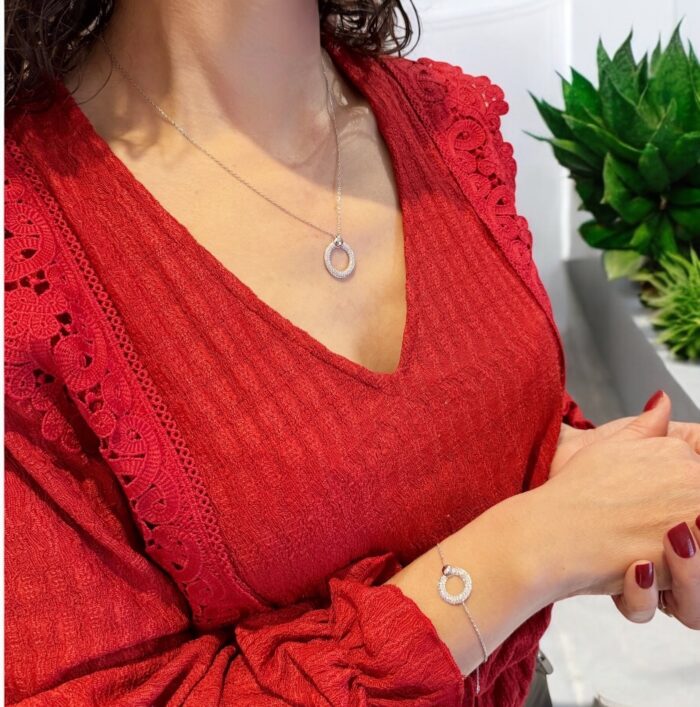 Bracelet "Cirale" – Oxydes de zirconium – Argent rhodié – Image 6
