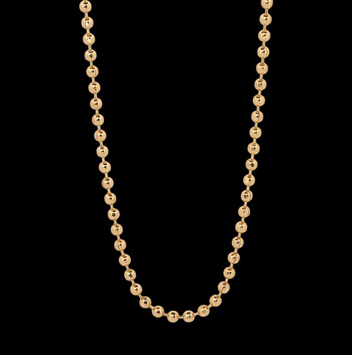 Chaîne "Dorina" - Maille boule - Plaqué or – Image 2