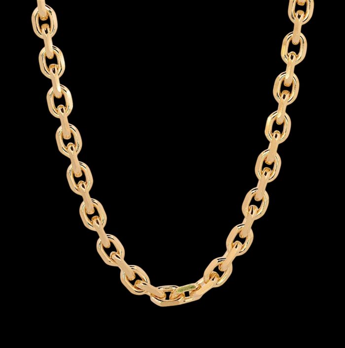 Chaîne "Facélia" - Maille forçat limée - Plaqué or – Image 2