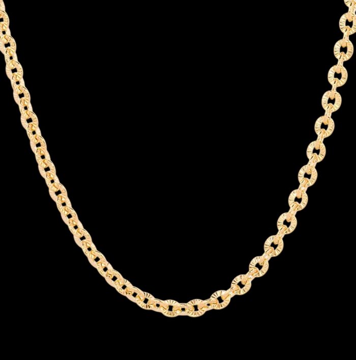Collier "Cléor" - Maille forçat soleil - Plaqué or – Image 2