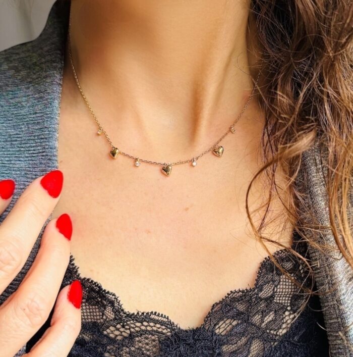 Collier "Séduction" - Oxydes de zirconium - Plaqué or – Image 3