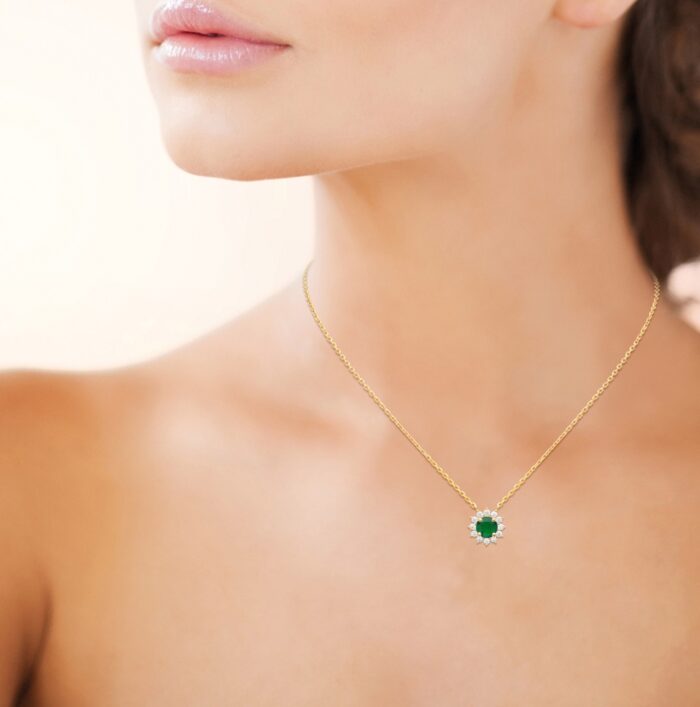 Collier "Romanesque" - Oxydes de zirconium - Plaqué or – Image 6