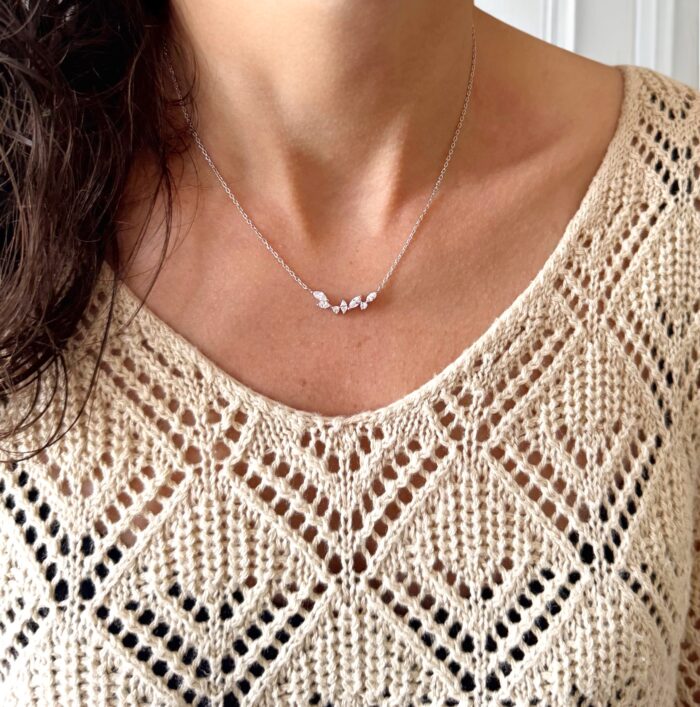 Collier merveille - Oxydes de zirconium - Argent rhodié – Image 4