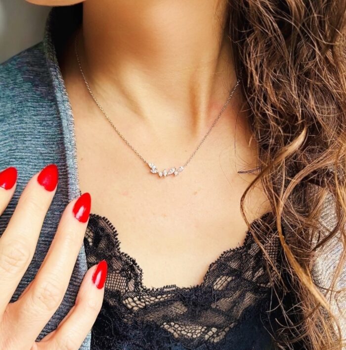 Collier "Merveille" - Oxydes de zirconium - Argent rhodié – Image 3
