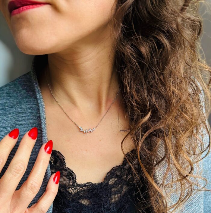 Collier merveille - Oxydes de zirconium - Argent rhodié – Image 3