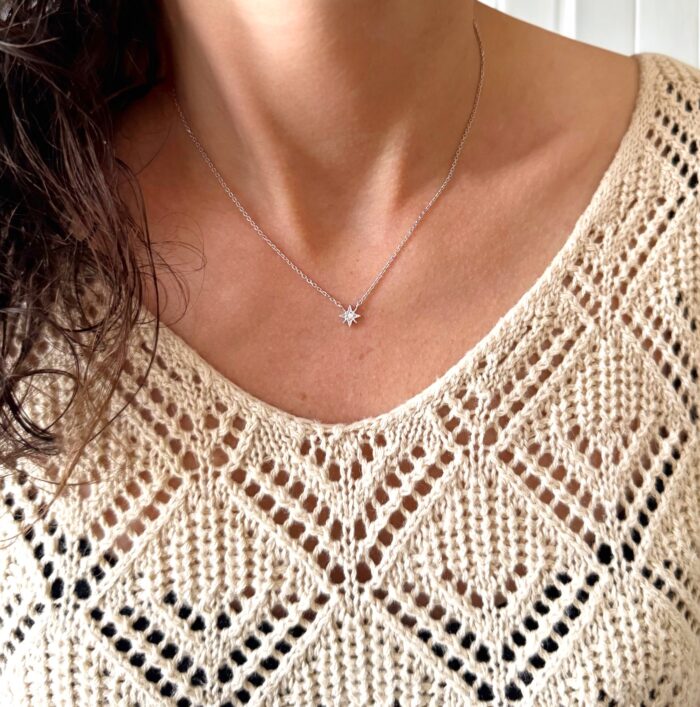 Collier étoile - Oxydes de zirconium - Argent rhodié – Image 5