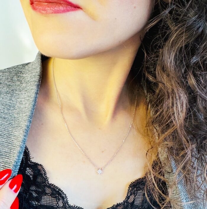 Collier étoile - Oxydes de zirconium - Argent rhodié – Image 4