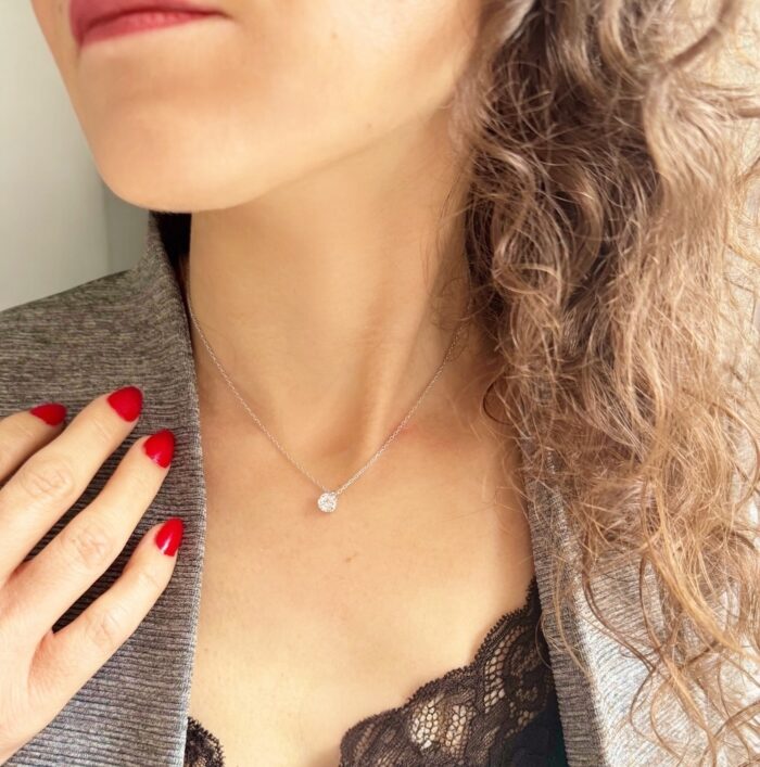 Collier Finesse - Oxyde de zirconium - Argent rhodié – Image 3