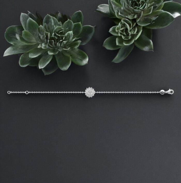 Bracelet soleil - Oxydes de zirconium - Argent rhodié – Image 2