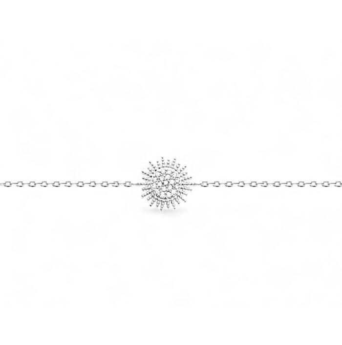 Bracelet soleil - Oxydes de zirconium - Argent rhodié