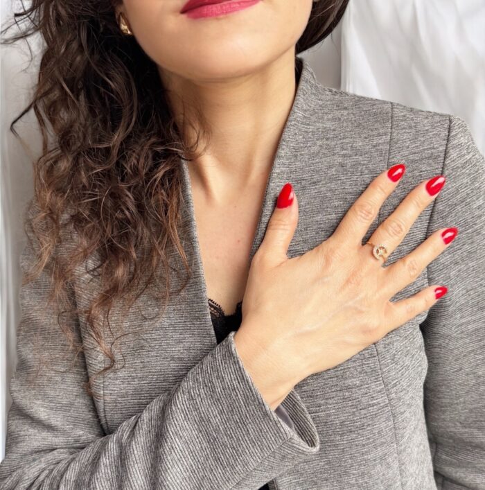 Bague "Élune" - Plaqué or – Image 3