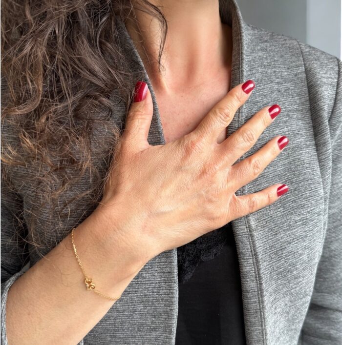Bracelet "Félinia" - Oxyde de zirconium - Plaqué or – Image 4