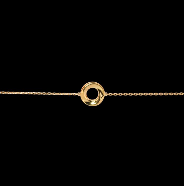 Bracelet cercle ajouré torsade - Plaqué or – Image 2