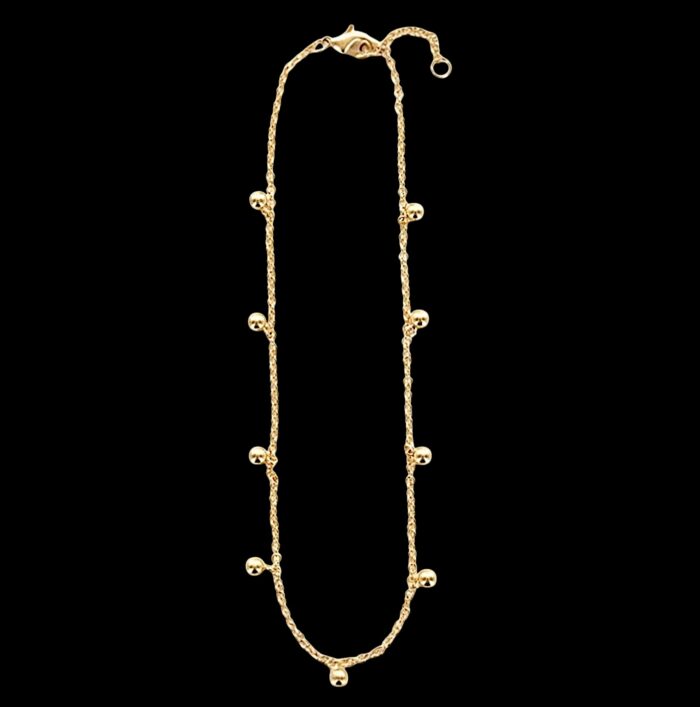 Chaîne de cheville "Bolia" - Plaqué or – Image 2