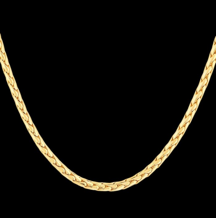 Collier Style - Maille Palmier - Plaqué or – Image 2