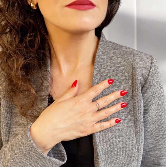 Bague "Ovalys" - Oxydes de zirconium -  Argent rhodié – Image 3