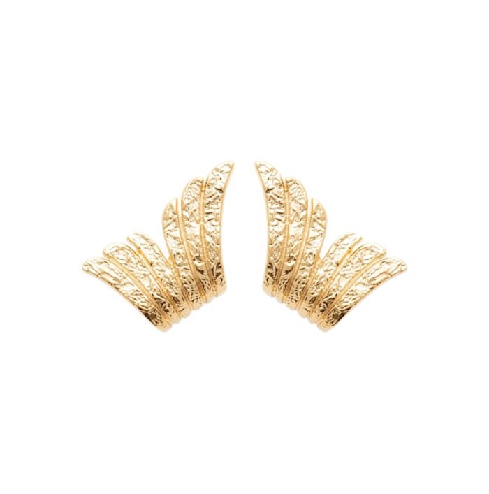 Boucles d'oreilles "Ailes dorées" - Plaqué or