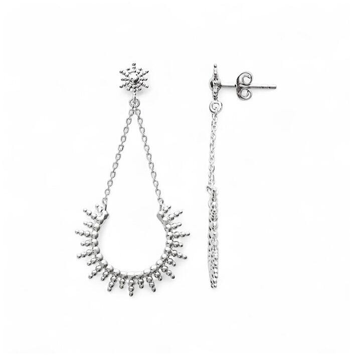 Boucles d'oreilles pendantes shine - Argent rhodié