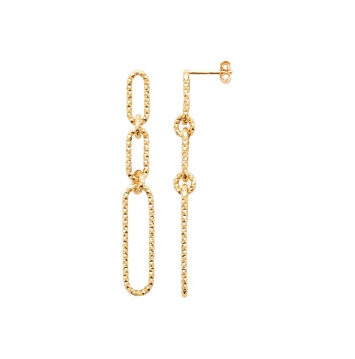 Boucles d'oreilles maillons - Plaqué or