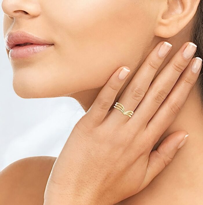 Bague "Sérénité" - Plaqué or – Image 4