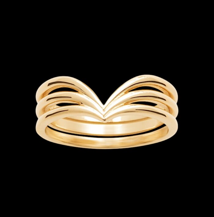 Bague "Sérénité" - Plaqué or – Image 2