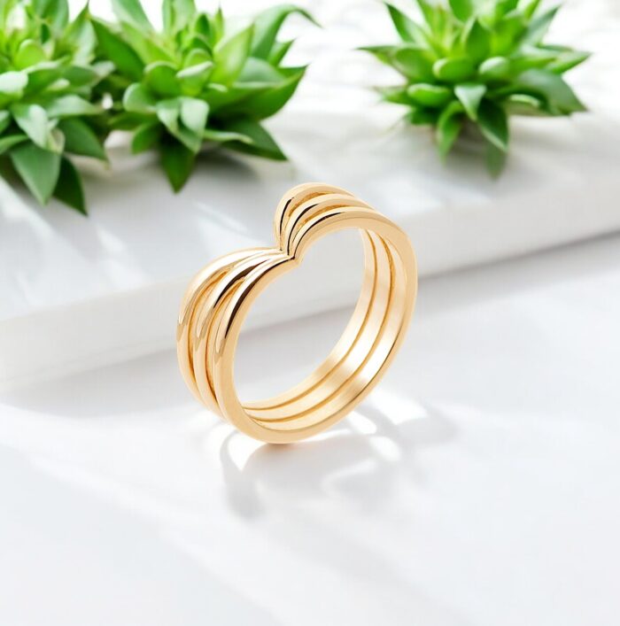 Bague "Sérénité" - Plaqué or – Image 3