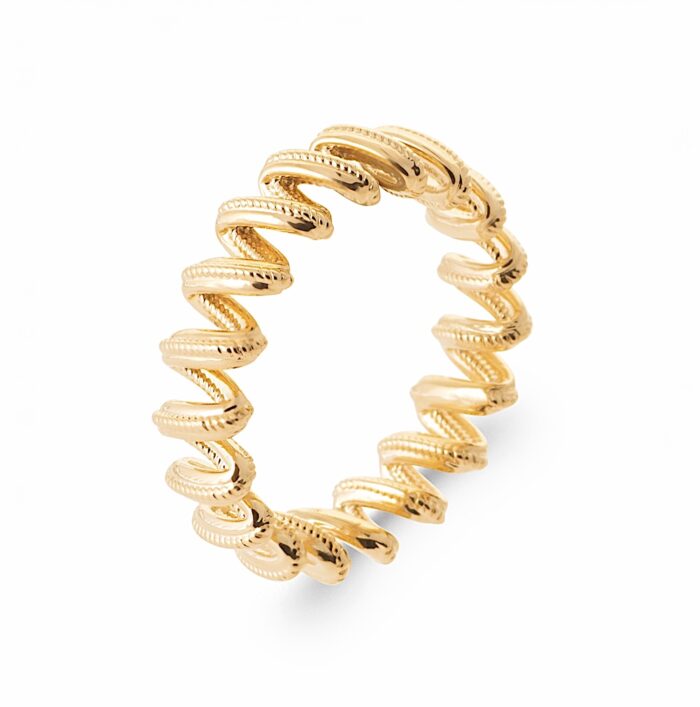 Bague "Twist dorée" - Plaqué or