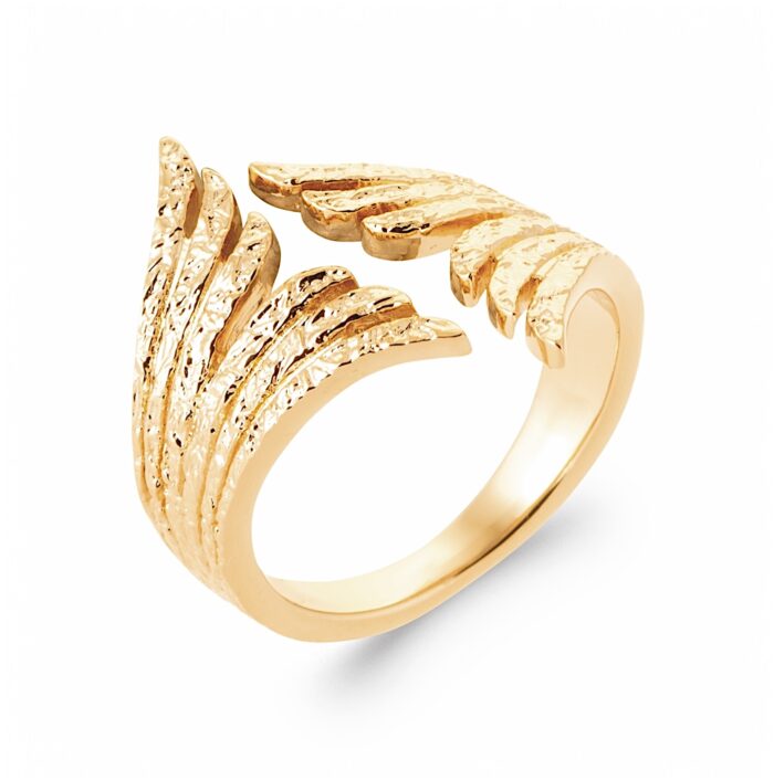 Bague "Ailes dorées" - Plaqué or
