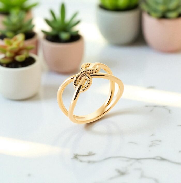 Bague "L'infini" - Plaqué or – Image 3