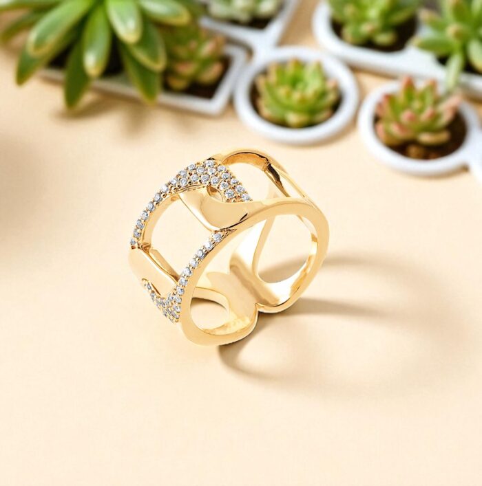 Bague "Zirca" - Plaqué or – Image 3