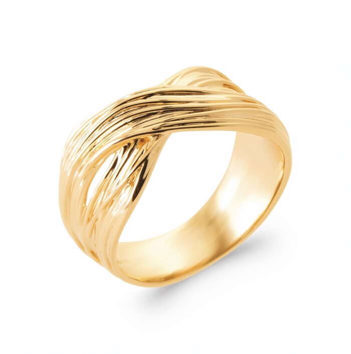 Bague "Élaxure" - Plaqué or