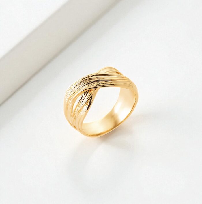 Bague "Élaxure" - Plaqué or – Image 3