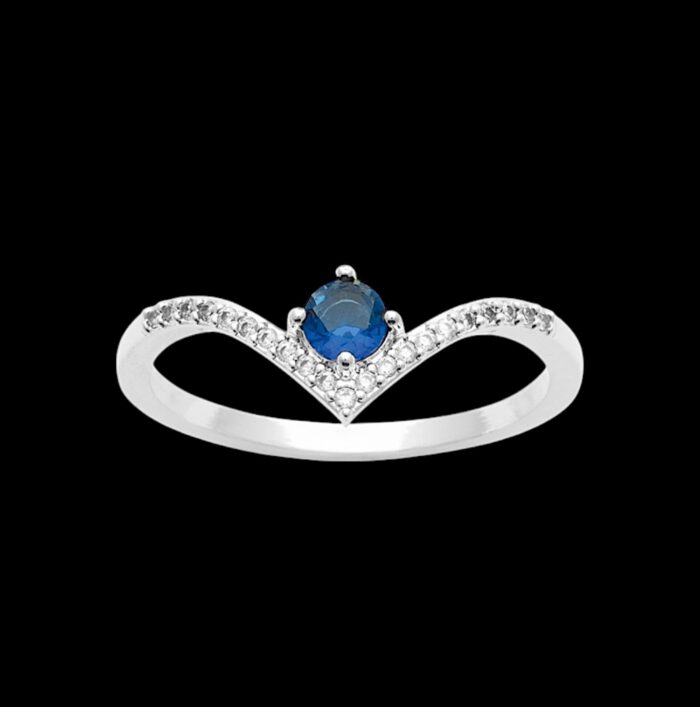 Bague "Azurine" - Oxydes de zirconium - Argent rhodié – Image 2