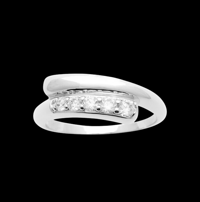 Bague "Délice" - Oxydes de zirconium - Argent rhodié – Image 2