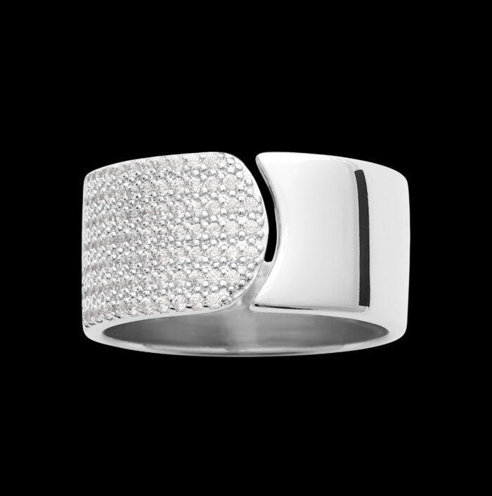 Bague "Stralya" - Oxydes de zirconium - Argent rhodié – Image 2