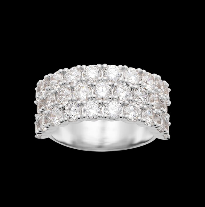 Bague "Olya" - Oxydes de zirconium - Argent rhodié – Image 2