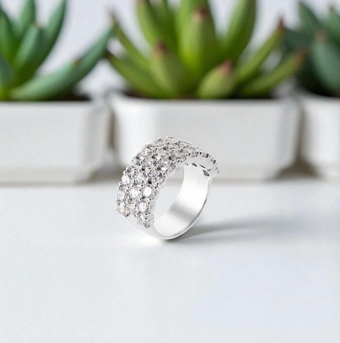 Bague "Olya" - Oxydes de zirconium - Argent rhodié – Image 3