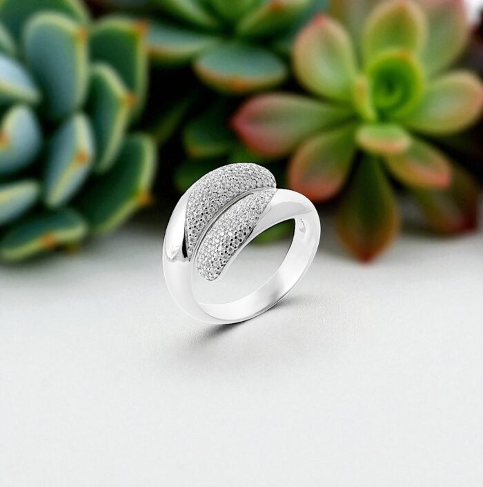 Bague "Néora" – Oxydes de zirconium – Argent rhodié – Image 3