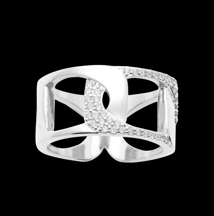 Bague "Zirca" - Oxydes de zirconium - Argent rhodié – Image 2