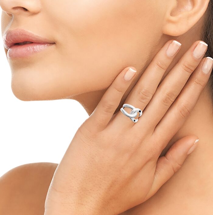 Bague "Klyra" – Argent rhodié – Image 4